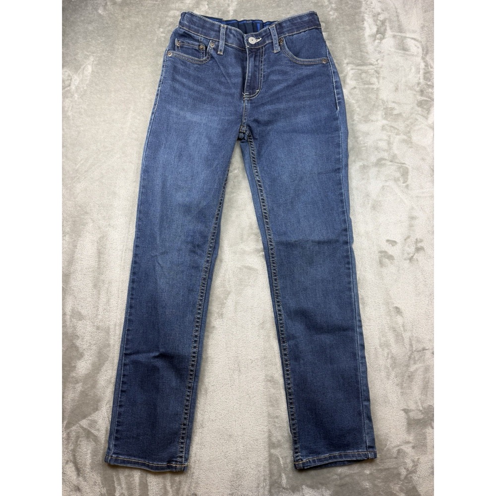 LEVIS Boys 502 Regular Taper Denim Blue Jeans Sz 12 Reg 26x27 Cotton Blend